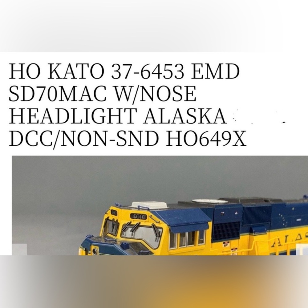 Kato HO Scale Alaska Train Model 4005 new in the box